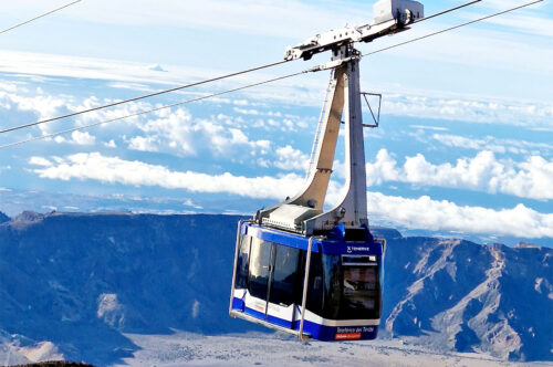 Imagen de teleférico de subida al Teide de la actividad de la empresa Atlántico Guías.